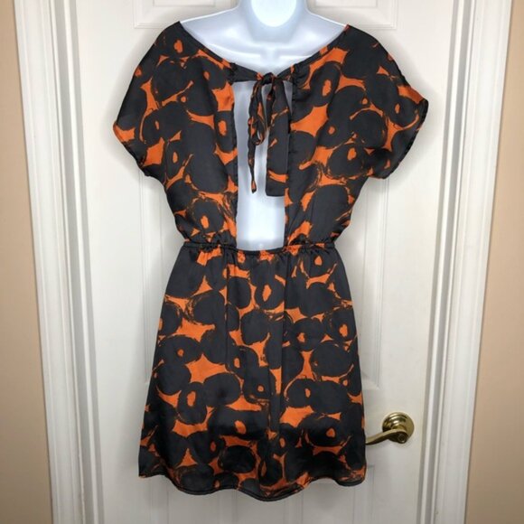 Francesca’s boutique Alya tunic top orange navy - Picture 7 of 9